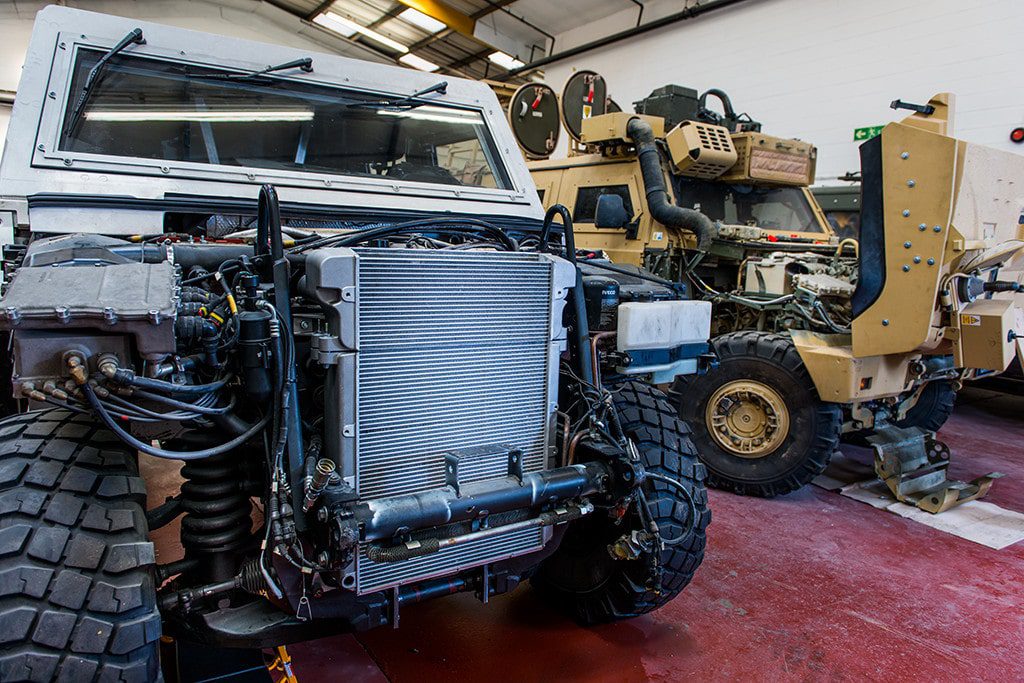 Military Vehicle Cooling System Exposed