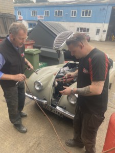 NAR Group team working on Jaguar XK120