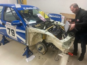 fitting radiator to racing car