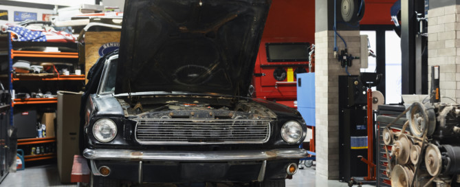 Classic Car in workshop